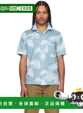 1h可退 潮奢 Paul Smith 男士 蓝色 Casual Fit 短袖衬衫 M2R236X