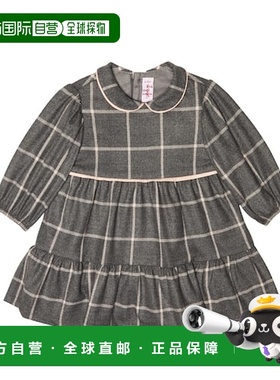 1h可退 潮奢 il gufo 婴儿 格纹连衣裙童装 grey灰色 舒适时尚