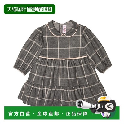 1h可退 潮奢 il gufo 婴儿 格纹连衣裙童装 grey灰色 舒适时尚