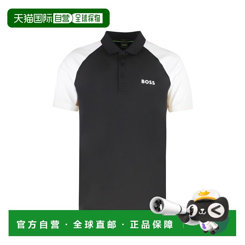 BOSS 男士POLO衫 50540886001 SS2025 黑色 Technical fabric pol