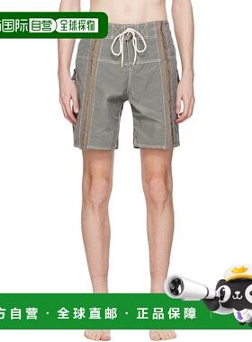 1h可退 潮奢 Edward Cuming 男士 灰色 Micro-Check Cum 泳裤 SS2