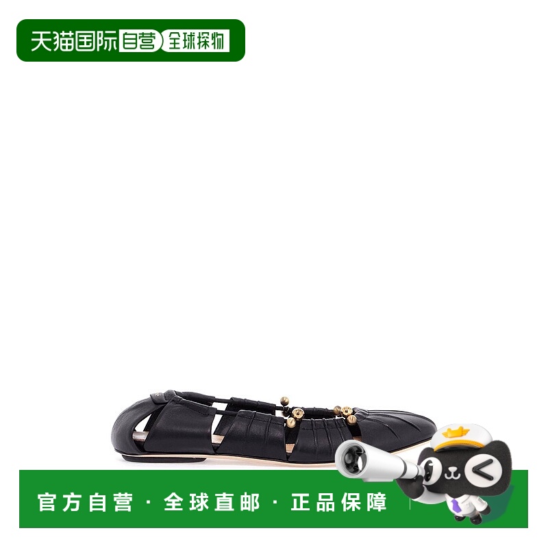 1h可退 CHLOÉ 女士休闲鞋 C25S08JQL001 SS2025 黑色 luna芭蕾鞋