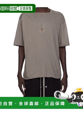 RICK OWENS 男士T恤 RU02E1232UC34 AW2025 灰色 圆领T恤男装