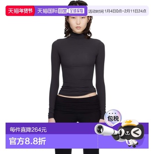 1h可退 潮奢 SKIMS 女士 黑色 Fits Everybody Turtleneck 上装 L