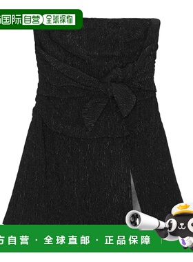 GANNI 女士卫衣 F9397099 AW2024 黑色 Strapless bustier top. M