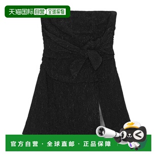 GANNI 女士卫衣 F9397099 AW2024 黑色 Strapless bustier top. M