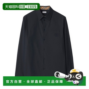 81131381 外套 AW2025 黑色 BURBERRY 棉府绸衬衫 男士