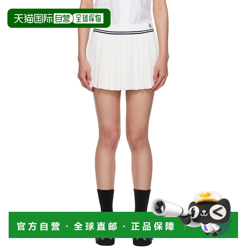 1h可退 潮奢 SPORTY & RICH 女士 白色 SRC Logo Abigail 短裙 SK