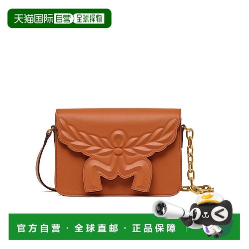 MCM 女士斜挎包 MWREAAC02CK AW2024 棕色 HIMMEL 月桂枝叶斜背包