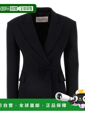 VALENTINO 女士西服 BCE3R088J0NO AW2024 黑色 长袖西装外套