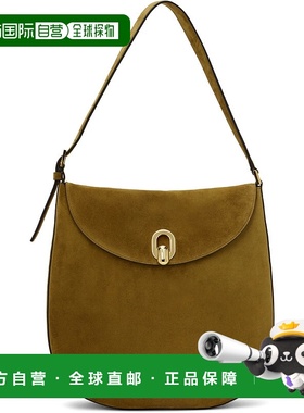 1h可退 潮奢 SAVETTE 女士 棕色大号 Tondo Hobo 单肩包 H0090303