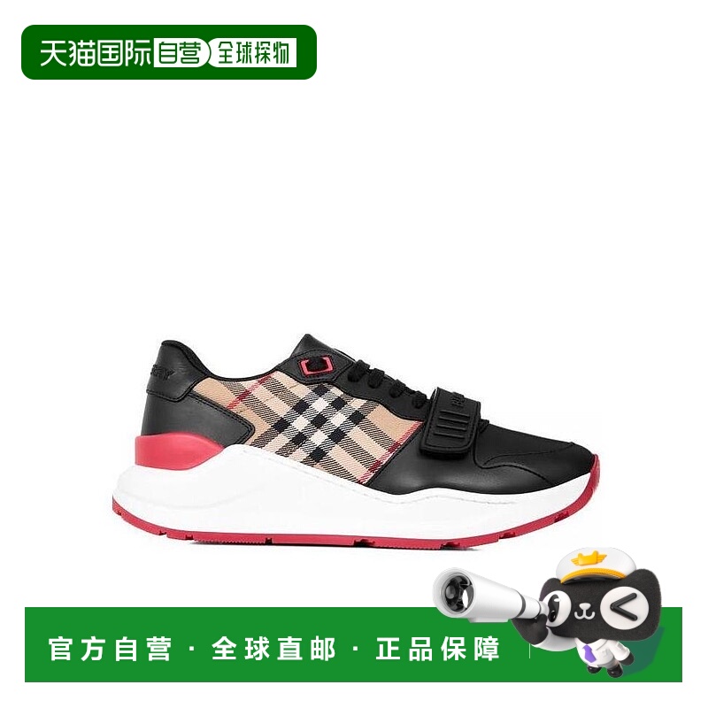 1h可退 BURBERRY 女士运动鞋 80381841 AW2023 黑色 印花低帮运动