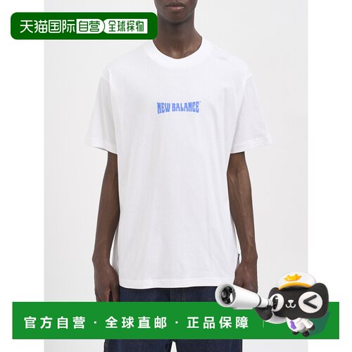 New Balance  男士 棉质水手领T恤 NMT61B2STWTWHITE