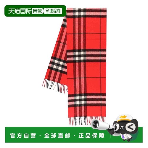 BURBERRY 女士围巾 8112640 AW2025 红色 Cashmere scarf博柏利