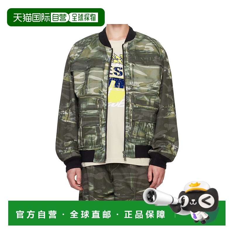 1h可退 DIESEL 男士夹克 A148500IPAZ5FQA AW2024 黑色 长袖休闲