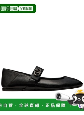 VALENTINO 女士休闲鞋 WS0JV2IZM0NO AW2024 黑色 徽标芭蕾舞鞋