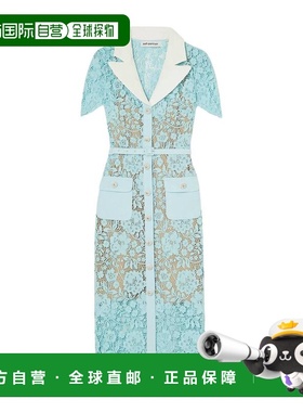 1h可退 潮奢 Self-Portrait 女士 中长连衣裙 blue蓝色 舒适时尚