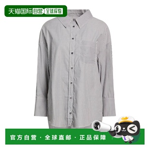 1h可退 潮奢 ANINE BING 女士 条纹衬衫 grey灰色 舒适时尚