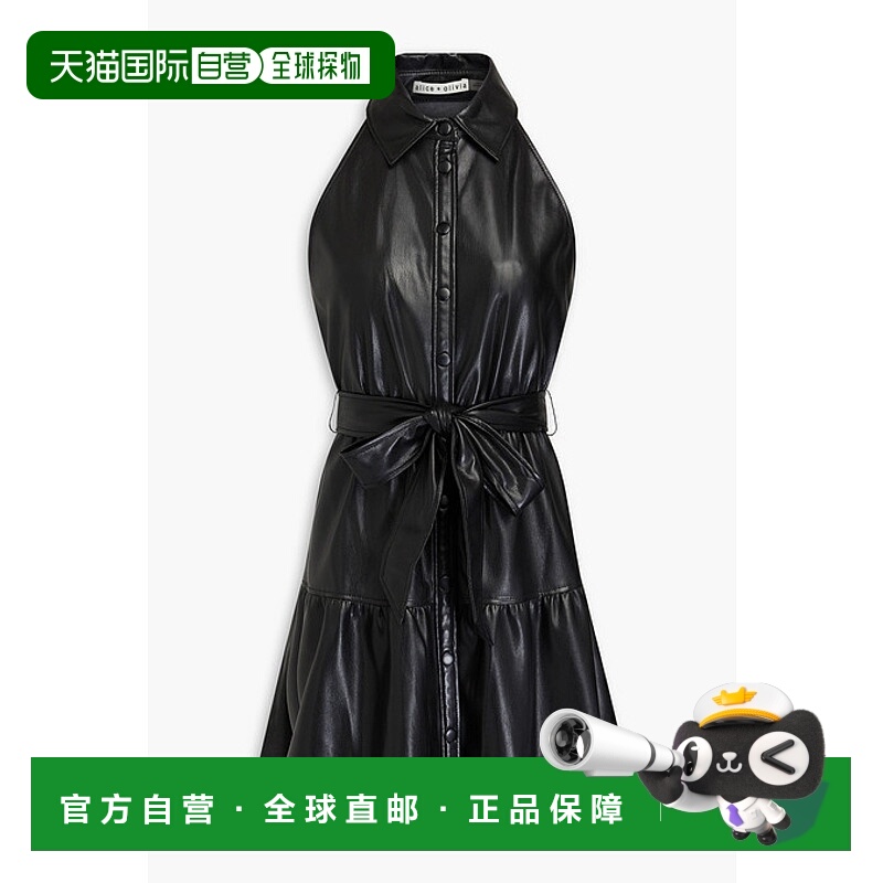1h可退 潮奢 ALICE&OLIVIA 爱丽丝+ 奥利维亚 女士 束带迷你衬衫