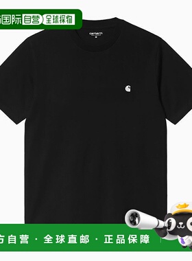 1h可退 潮奢 CARHARTT WIP 男士 S/S CHASE 黑色棉质T恤 I026391C