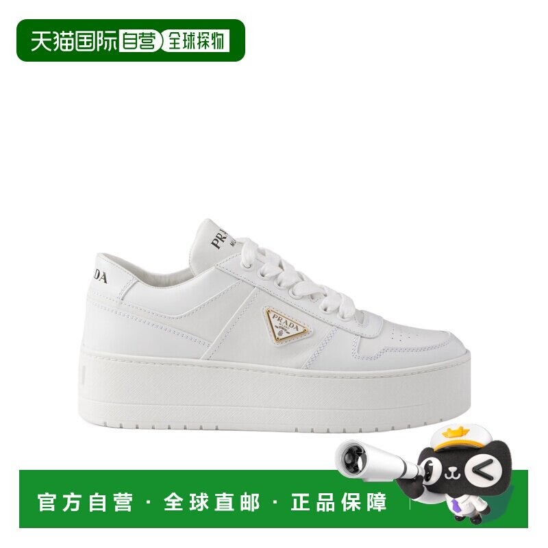 1h可退 PRADA 女士运动鞋 1E792M3LPFF050F0009 CO 白色 Downtown