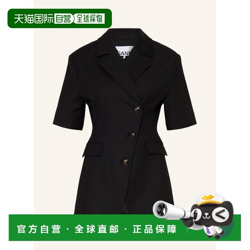 GANNI 女士西服 100314010613000 CO 黑色 Blazer