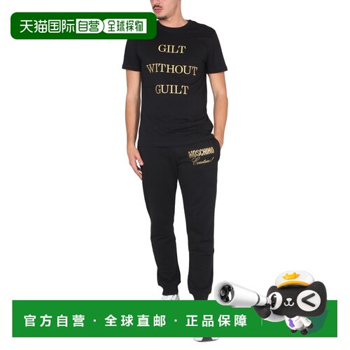 1h可退 MOSCHINO 男士T恤 078872416555 AW2022 黑色 