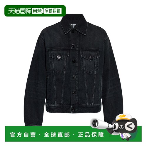 BALMAIN 男士夹克 GH1TC330DG130PC SS2026 黑色 Denim jacket