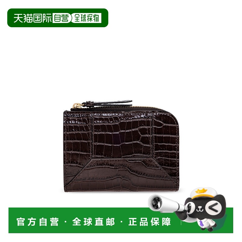 1h可退 JIMMY CHOO 女士卡包 DMCMPCTZIPWALLETJZICHOCOLATEGOLD