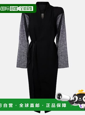 1h可退 潮奢 rick owens 瑞克 欧文斯 女士 Cyclops 羊毛裹式大衣