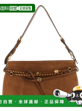 PINKO 女士单肩包 105903A0F6L17Q SS2026 棕色 Suede Big Belt B