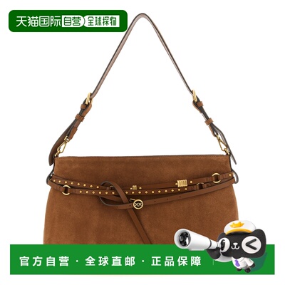 PINKO 女士单肩包 105903A0F6L17Q SS2026 棕色 Suede Big Belt B