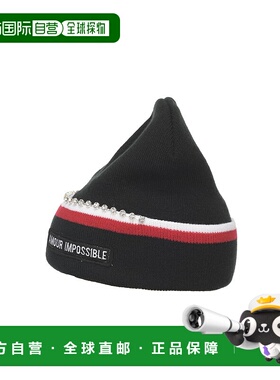 PINKO 女士帽子 3U2038Y54YZR3 AW2018 黑色 刺绣针织帽毛线帽