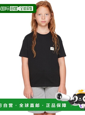 1h可退 潮奢 C.P. Company 女童 黑色 Contrast Label 儿童 T 恤