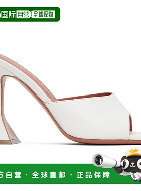 1h可退 潮奢 Amina Muaddi 女士 白色 Lupita Slipper 凉鞋 LUPIT