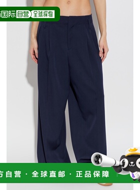 KENZO 女士休闲裤 FG52PA1259TF76 SS2026 深蓝色 Wool trousers