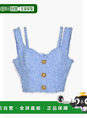 1h可退 潮奢 Balmain 巴尔曼 女士 短款精饰花呢上衣 AF0AB330XC6