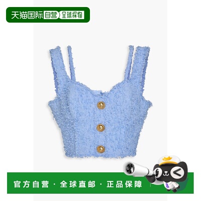 1h可退 潮奢 Balmain 巴尔曼 女士 短款精饰花呢上衣 AF0AB330XC6