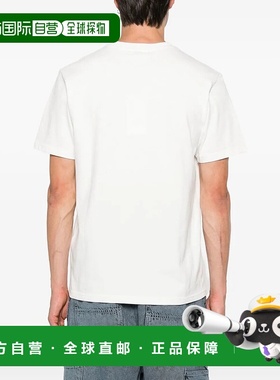 KENZO 男士T恤 FF65TS1524SI2 AW2025 白色 HAPPY TIGER EMBROID