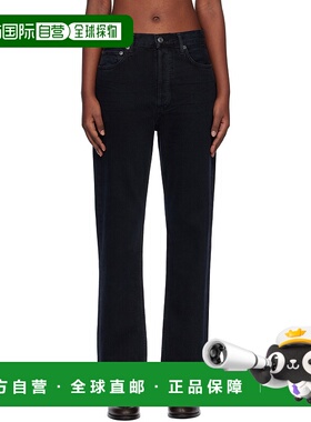 1h可退 潮奢 AGOLDE 女士 黑色 90's Pinch Waist High Rise Stra