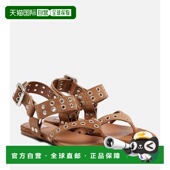 brown棕色 1h可退 舒适时 女士 骑士铆钉绒面革人字拖 潮奢 alaia