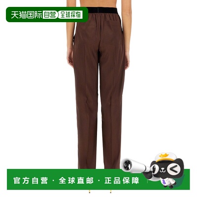 1h可退 TOM FORD 女士休闲裤 PAW397FAX881KB750-0 CO 棕色阔腿裤