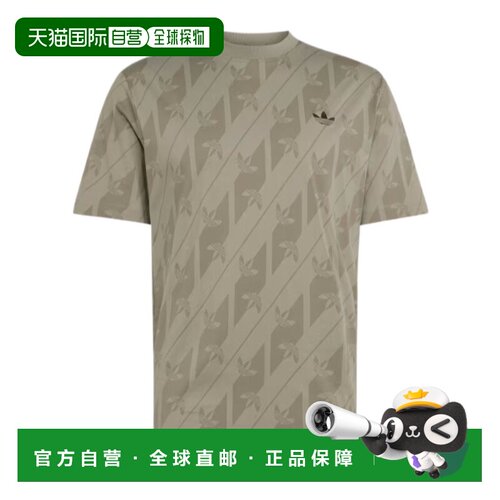 ADIDAS ORIGINALS 男士T恤 KV7268 AW2026 卡其色 MONOGRAM AOP T