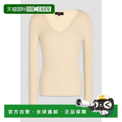 1h可退 潮奢 THEORY 希尔瑞 女士 罗纹羊毛混纺毛衣 N1216712Q5W