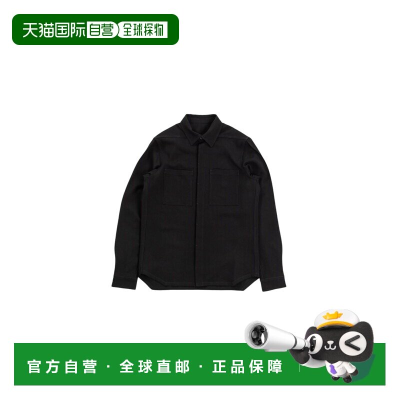 1h可退 RICK OWENS 男士夹克 RU02E1292WA09 AW2025 黑色 长袖衬