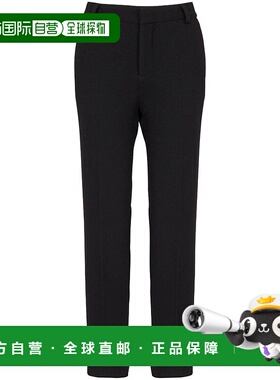 1h可退 潮奢 Balmain 巴尔曼 女士 翻边下摆羊毛休闲裤 BF0PM010W