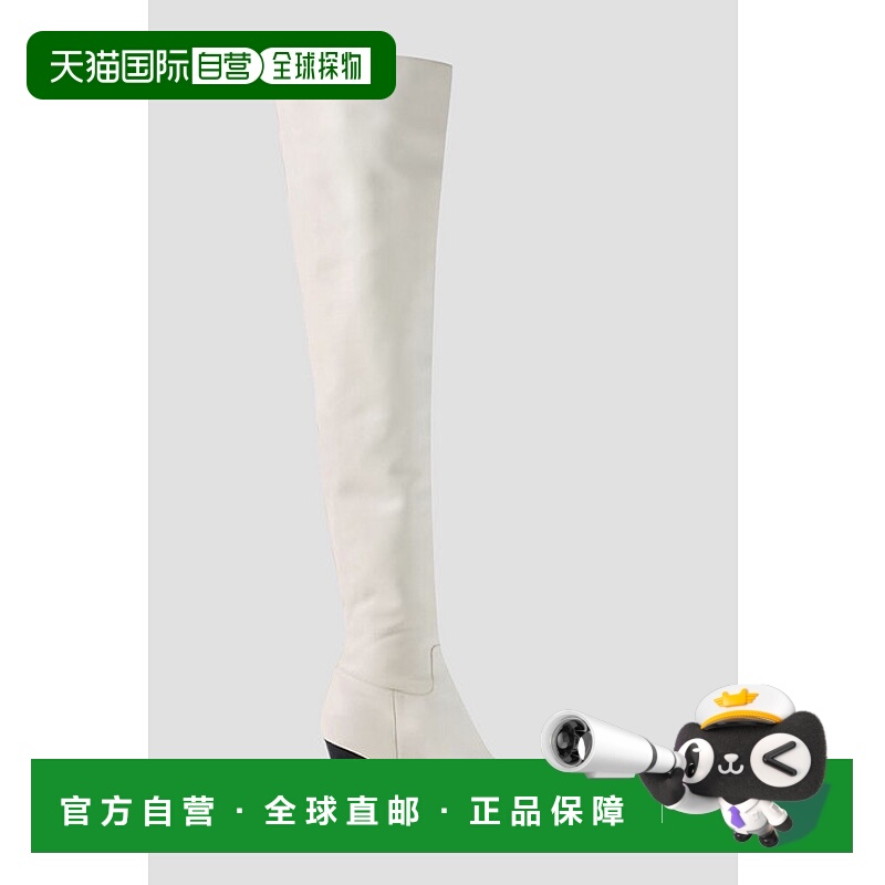 1h可退 潮奢 KHAITE 女士 Marfa 皮质过膝靴子 F1069824OFFWHITE