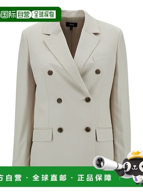 1h可退 潮奢 THEORY 希尔瑞 女士 Revers 双排扣凹口粘胶纤维夹克