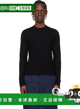 1h可退 潮奢 boss 雨果 男士 黑色 Regular Fit Crewneck Soft Ya