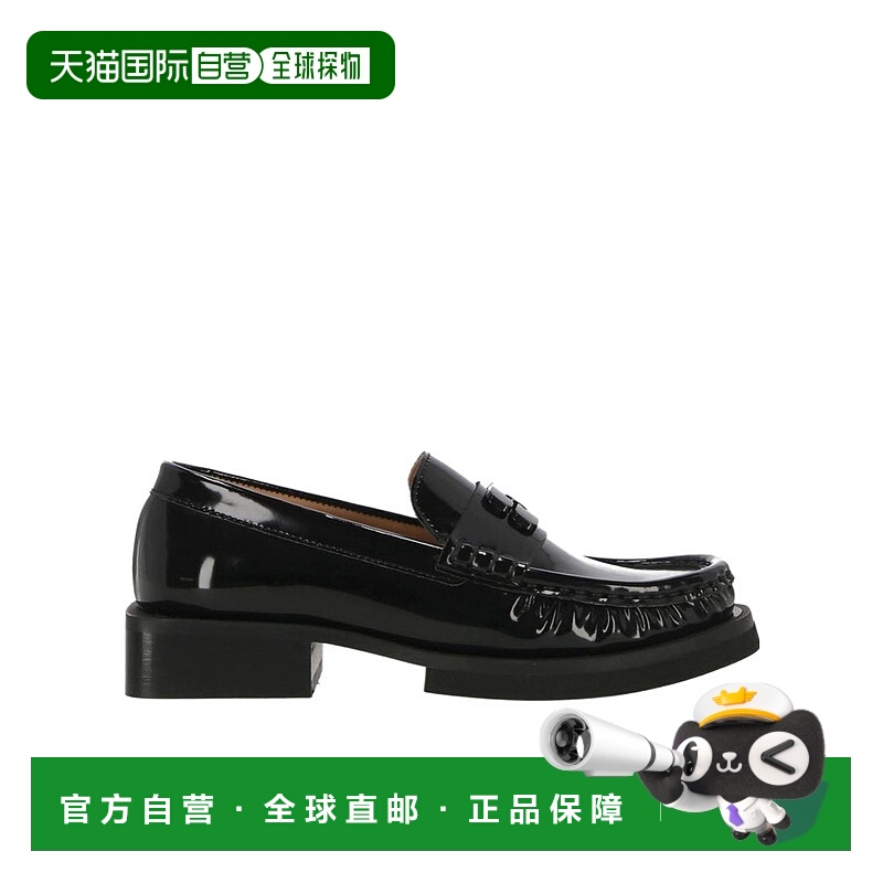 1h可退 GANNI 女士休闲鞋 S2635099BLACK AW2024 黑色 一脚蹬乐福